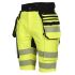 Bermuda HV de Travail Taille 52 – Jaune Fluo – Haute Visibilité et Confort – Idéal pour le Travail en Extérieur - NINE WORTHS