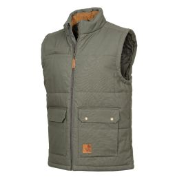 Gilet de Travail Sans Manches Noah - Taille 4XL - Kaki - Résistant et Confortable - NINE WORTHS