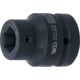 Adaptateur à Embout Femelle 25 mm (1 ) - Six Pans Intérieurs 22 mm - - Adaptation Précise et Robuste - BGS