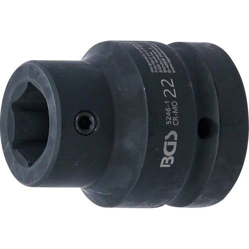 Adaptateur à Embout Femelle 25 mm (1 ) - Six Pans Intérieurs 22 mm - - Adaptation Précise et Robuste - BGS