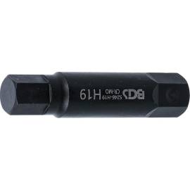 Embout 100 mm - Six Pans Intérieurs 19 mm, D.22 mm - Précision et Robustesse - Acier, Pro - D-Work
