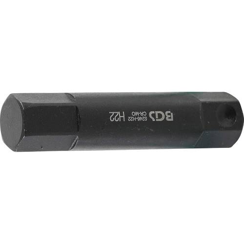 Embout 100 mm - Six Pans Intérieurs 22 mm - Résistant et Précis, Acier, Pro - D-Work