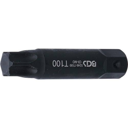 Embout T100 Torx 100 mm x 22 mm - Profil T - Précision et Durabilité, Acier - D-Work