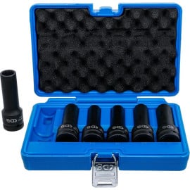 Jeu de Douilles à Choc Profil E 20 mm (3/4) - 6 pcs - Résistance et Performance, Acier - D-Work