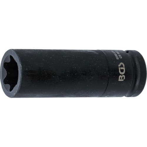 Douille à Choc Longue Profil E 20 mm (3/4) E30 Puissance et Durabilité, Acier, Zones Difficiles - D-Work