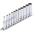 Jeu de Douilles Longues 6,3 mm (1/4) 4-13 mm - 11 pcs, Douze Pans - Précision et Polyvalence, Acier - D-Work