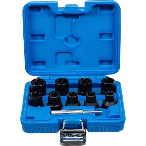 Jeu de Douilles Spiralées Extracteur de Vis 10 pcs 10-19 mm - 12,5 mm (1/2 ) - Extraction Facile et Sécurisée - BGS
