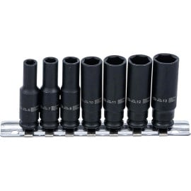 Jeu de Douilles à Choc Longues 6,3 mm (1/4 ) 6-13 mm - 7 Pièces - Acier Résistant - Utilisation Professionnelle - BGS