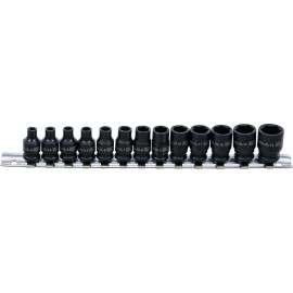 Jeu de Douilles à Choc Six Pans 4-14 mm - 13 Pièces, 6,3 mm (1/4 ) - Résistance et Polyvalence - BGS