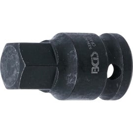 Douille à Embouts à Choc 42 mm - 12,5 mm (1/2), Six Pans Intérieurs 17 mm - Résistante et Précise - D-Work