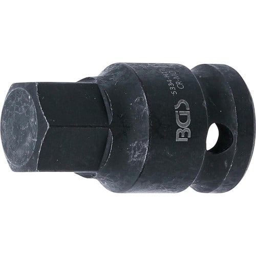 Douille à Embouts à Choc 42 mm - 12,5 mm (1/2 ), Six Pans Intérieurs 17 mm - - Résistante et Précise - BGS