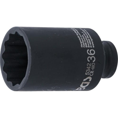 Douille à Choc Longue 12,5 mm (1/2 ) 36 mm - Douze Pans - Puissance et Précision - BGS