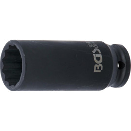 Douille à Choc Longue 12,5 mm (1/2 ) - 24 mm, Douze Pans, Robuste et Précise - BGS