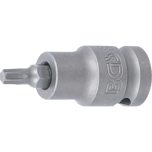 Douille à Embouts à Choc 55 mm - 12,5 mm (1/2 ), Profil Torx T30 - - Résistante et Précise - BGS