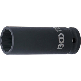Douille à Choc Longue 12,5 mm (1/2 ) - 21 mm, Douze Pans - , Robuste et Précise - BGS
