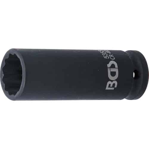 Douille à Choc Longue 12,5 mm (1/2 ) - 21 mm, Douze Pans - , Robuste et Précise - BGS