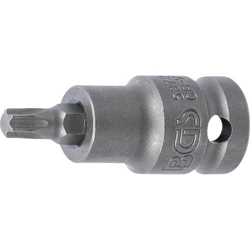 Douille à Embouts à Choc 55 mm - 12,5 mm (1/2), Profil Torx T40 - Résistante et Précise, Acier - D-Work