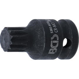 Douille à Embouts à Choc 43 mm - 12,5 mm (1/2), Denture Multiple Intérieure XZN - Précision et Robustesse - D-Work