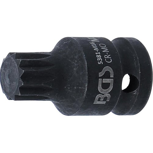 Douille à Embouts à Choc 43 mm - 12,5 mm (1/2 ), Denture Multiple Intérieure XZN - Précision et Robustesse - BGS