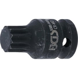 Douille à Embouts à Choc 43 mm - 12,5 mm (1/2 ), Denture Multiple Intérieure XZN - Précision et Robustesse - BGS