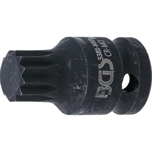 Douille à Embouts à Choc 43 mm - 12,5 mm (1/2), Denture Multiple Intérieure XZN - Précision et Robustesse - D-Work