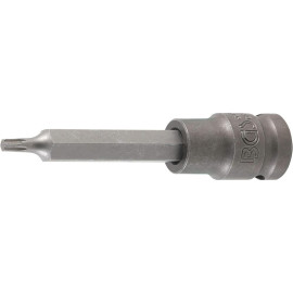 Douille à Embouts à Choc 100 mm - 12,5 mm (1/2), Profil Torx T25 - Résistante et Précise, Acier - D-Work