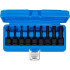 Jeu de Douilles à Embouts à Choc 12,5 mm (1/2) - Profil Torx T20-T70 - 9 pcs, Résistantes et Précises - D-Work