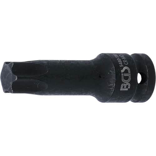Douille à Embouts à Choc 75 mm - 12,5 mm (1/2 ), Profil Torx T80 - , Résistante et Précise - BGS