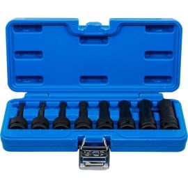 Jeu de Douilles à Embouts à Choc 12,5 mm (1/2 ) - Six Pans Intérieurs 5-19 mm - 8 Pièces - Puissance et Précision - BGS