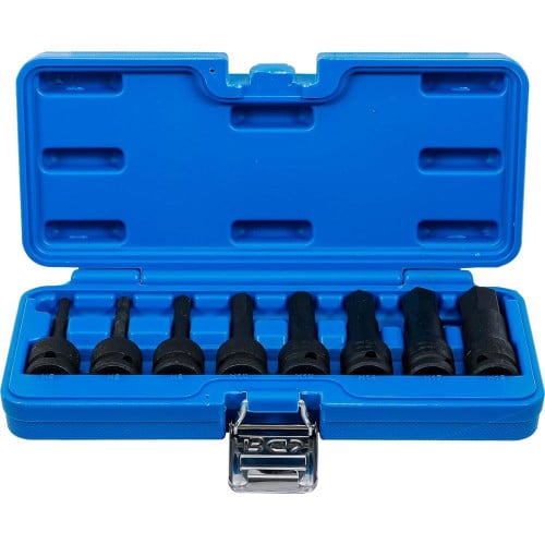 Jeu de Douilles à Embouts à Choc 12,5 mm (1/2) - Six Pans Intérieurs 5-19 mm - 8 pcs - Puissance et Précision - D-Work