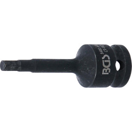 Douille à Embouts à Choc 75 mm - 12,5 mm (1/2 ), Six Pans Intérieurs 6 mm Résistante et Précise - BGS