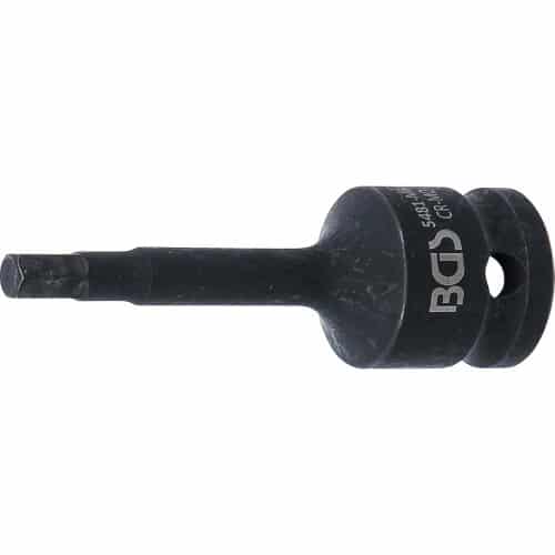 Douille à Embouts à Choc 75 mm - 12,5 mm (1/2), Six Pans Intérieurs 6 mm Résistante et Précise - D-Work