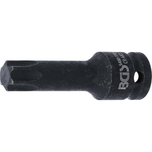 Douille à Embouts à Choc 75 mm - 12,5 mm (1/2), Profil Torx T70 - Résistante et Précise, Acier - D-Work
