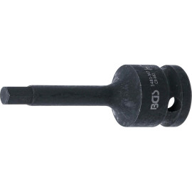 Douille à Embouts à Choc 75 mm - 12,5 mm (1/2), Six Pans Intérieurs 7 mm - Résistante et Précise - D-Work