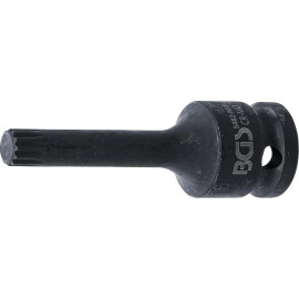 Douille à Embouts à Choc 75 mm - 12,5 mm (1/2 ), Denture Multiple Intérieure XZN - Précision et Robustesse - BGS