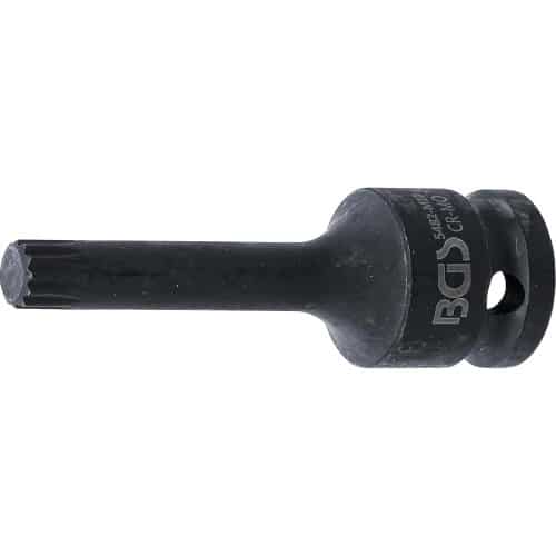 Douille à Embouts à Choc 75 mm - 12,5 mm (1/2), Denture Multiple Intérieure XZN - Précision et Robustesse - D-Work