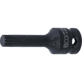 Douille à Embouts à Choc 75 mm - 12,5 mm (1/2 ), Denture Multiple Intérieure XZN - Précision et Robustesse - BGS