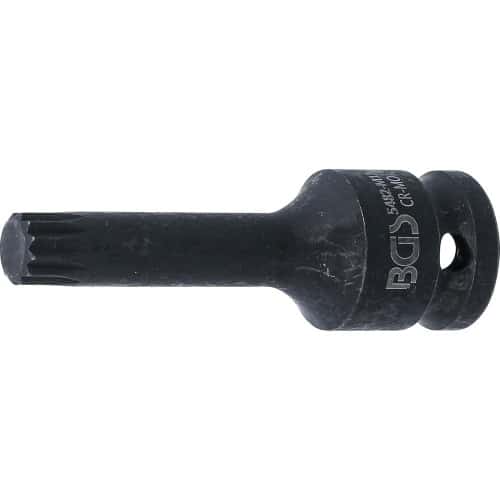 Douille à Embouts à Choc 75 mm - 12,5 mm (1/2 ), Denture Multiple Intérieure XZN - Précision et Robustesse - BGS