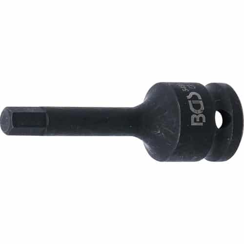Douille à Embouts à Choc 75 mm - 12,5 mm (1/2), Six Pans Intérieurs 8 mm - Résistante et Précise - D-Work