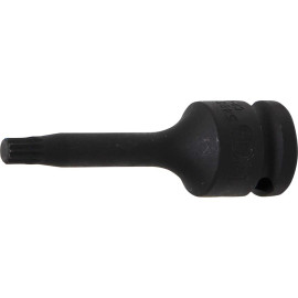 Douille à Embouts à Choc 75 mm - 12,5 mm (1/2), Denture Multiple Intérieure XZN M8 - Résistante et Précise - D-Work