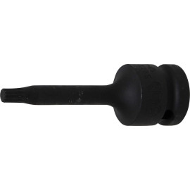 Douille à Embouts à Choc 75 mm - 12,5 mm (1/2), Denture Multiple Intérieure XZN M6 - Résistante et Précise - D-Work