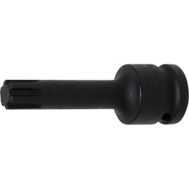 Douille à Embouts à Choc 75 mm - 12,5 mm (1/2), Profil Cannelé pour RIBE M12 - Résistante et Précise - D-Work