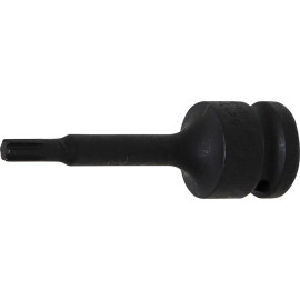 Douille à Embouts à Choc 75 mm - 12,5 mm (1/2 ), Profil Cannelé pour RIBE M6 - Résistante et Précise - BGS