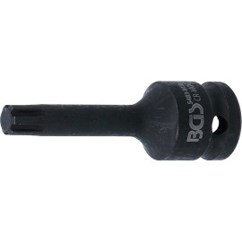 Douille à Embouts à Choc 75 mm - 12,5 mm (1/2 ), Profil Cannelé pour RIBE M10 - , Résistante et Précise - BGS