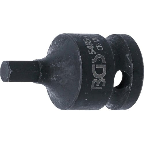 Douille à Embouts à Choc 42 mm - 12,5 mm (1/2 ), Six Pans Intérieurs 7 mm, Robuste et Précise - BGS