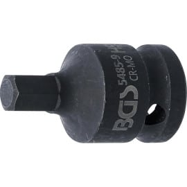 Douille à Embouts à Choc 42 mm - 12,5 mm (1/2), Six Pans Intérieurs 9 mm - Résistante et Précise - D-Work