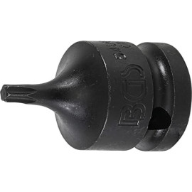 Douille à Embouts à Choc 42 mm - 12,5 mm (1/2), Profil Torx T25 - Résistante et Précise, Acier - D-Work