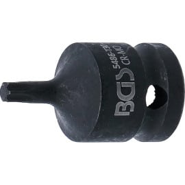 Douille à Embouts à Choc 42 mm - 12,5 mm (1/2 ), Profil Torx T30 - Résistante et Précise - BGS