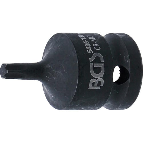 Douille à Embouts à Choc 42 mm - 12,5 mm (1/2), Profil Torx T30 - Résistante et Précise, Acier - D-Work