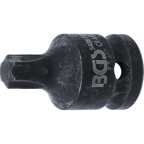 Douille à Embouts à Choc 42 mm - 12,5 mm (1/2), Profil Torx T55 - Résistante et Précise, Acier - D-Work